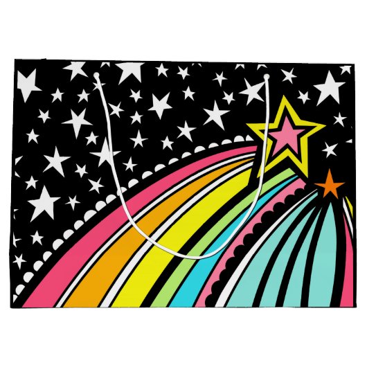 射撃、 発砲スターコンメットファイアボール抱き枕 ラージペーパーバッグ (裏面)