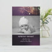 射撃、 発砲スタースタースターリーナイトベビーフォト誕生 案内状 (スタンド正面)