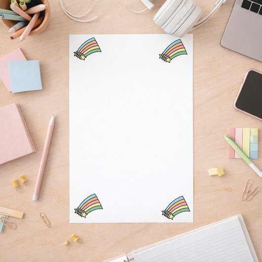 射撃、 発砲スターズとレインボースタディティ 便箋