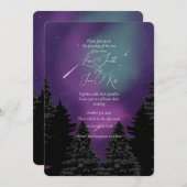 射撃、 発砲スターズウォーターカラー結婚式招待状 招待状 (正面/裏面)