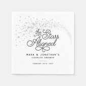 射撃、 発砲スターズザスターズアラインドカップルシャワー スタンダードカクテルナプキン (正面)