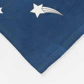 射撃、 発砲スターズネイビーブルーウォーターカラーモノグラム フリースブランケット (角)