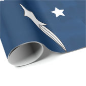 射撃、 発砲スターズネイビーブルーウォーター色 ラッピングペーパー (ロールコーナー)