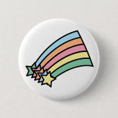 射撃、 発砲スターズレインボーボタン 缶バッジ (正面)