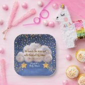 射撃、 発砲スターツインベビーシャワー ペーパープレート (パーティー)