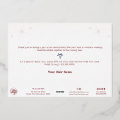 射撃、 発砲スターフォイルアクセントクリスマスのホリデーカード 箔招待状 (裏面)