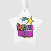 射撃、 発砲スターレインボー素晴らしスペラー オーナメント (正面)