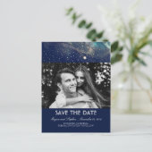 射撃、 発砲スター星空の夜の写真の保存日付 案内ポストカード (スタンド正面)