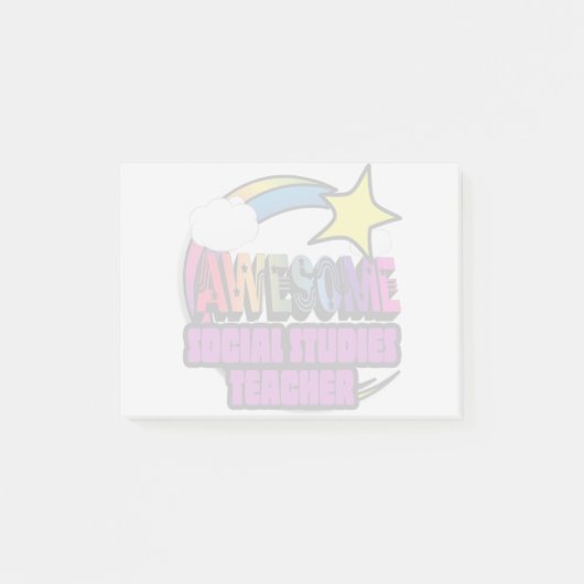 射撃、 発砲スター素晴らしソーシャル勉強先生 ポストイット (正面)