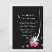 射撃、 発砲スター結婚式招待状 招待状 (裏面)