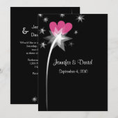 射撃、 発砲スター結婚式招待状 招待状 (正面/裏面)