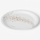 射撃、 発砲スター金ゴールドブライダルシャワーリハーサルディナー ペーパープレート (アングル)