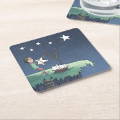 射撃、 発砲スター – ウィッシュズスクエア紙Coas スクエアペーパーコースター (アングル)