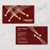 射撃、 発砲スター – クリームオンダークマルーン660000 名刺 (正面/裏面)