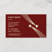 射撃、 発砲スター – クリームオンダークマルーン660000 名刺 (裏面)