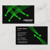 射撃、 発砲スター – グリーンオンブラック 名刺 (正面/裏面)