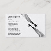 射撃、 発砲スター – ブラックオンホワイト（プラチナ） 名刺 (裏面)