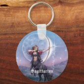 射撃、 発砲スター – 射手座 – キーチェーン (正面)