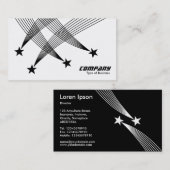 射撃、 発砲スター – 黒オンホワイト（2トーン） 名刺 (正面/裏面)