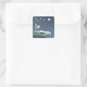 射撃、 発砲スター – Creating Wishes Squareステッカー スクエアシール (バッグ)