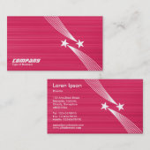 射撃、 発砲スターv2 – クリムゾンテクスチャ上の白 名刺 (正面/裏面)