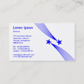 射撃、 発砲スターv2 – 青オンホワイト 名刺 (裏面)