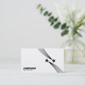 射撃、 発砲スターv2 – 黒オンホワイト 名刺 (スタンド正面)