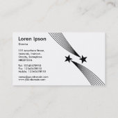 射撃、 発砲スターv2 – 黒オンホワイト 名刺 (裏面)