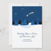 射撃、 発砲スターWinterscapeビジネスホリデーカード (正面)