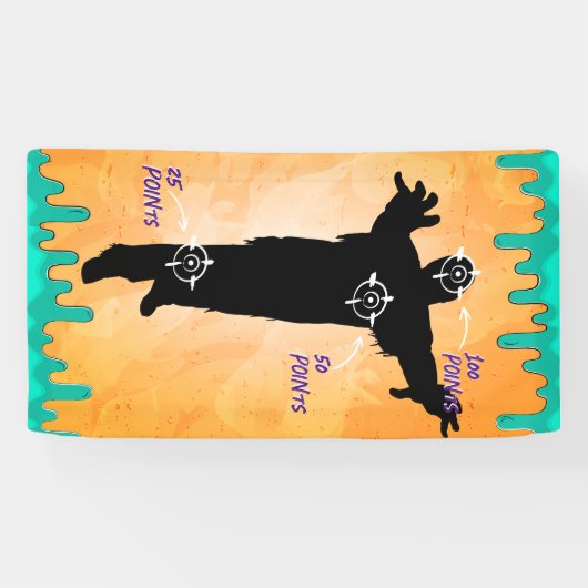 射撃、 発砲ターゲットゾンビバースデーパーティバナー 横断幕 (横)