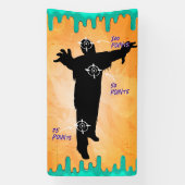 射撃、 発砲ターゲットゾンビバースデーパーティバナー 横断幕 (縦)