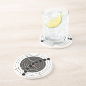 射撃、発砲ターゲット上の機関銃弾痕 コースター (側面)