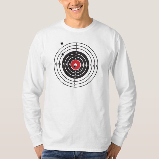 射撃、発砲ターゲット Tシャツ (正面)