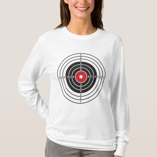 射撃、発砲ターゲット Tシャツ (正面)