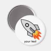 射撃、 発砲ロケットギフト マグネット (正面/裏面)