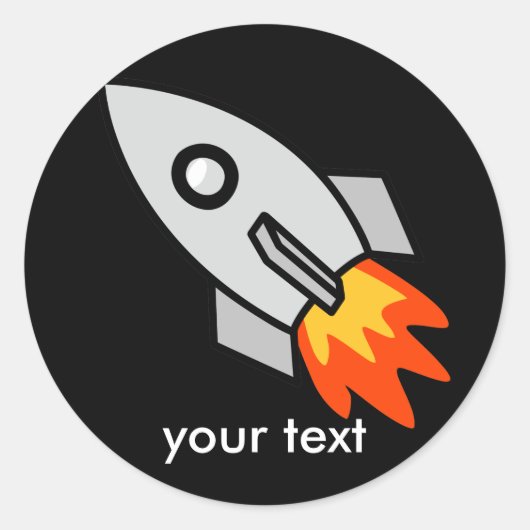 射撃、 発砲ロケットギフト ラウンドシール (正面)