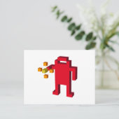 射撃、 発砲ロボット ポストカード (スタンド正面)