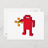 射撃、 発砲ロボット ポストカード (正面/裏面)