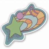 射撃、 発砲好きのスタードードル シール (正面)