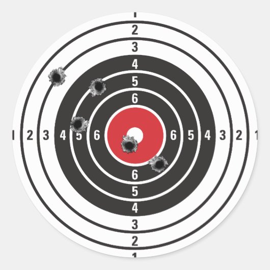 射撃、 発砲対象 ラウンドシール (正面)