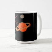 射撃、 発砲星宇宙 コーヒーマグカップ (正面右)