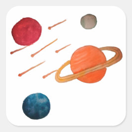 射撃、 発砲星宇宙 スクエアシール