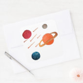 射撃、 発砲星宇宙 スクエアシール (封筒)