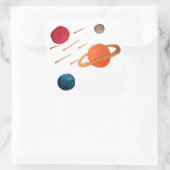 射撃、 発砲星宇宙 スクエアシール (バッグ)