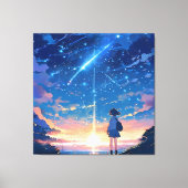 射撃、 発砲星 キャンバスプリント (正面)