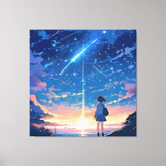 射撃、 発砲星 キャンバスプリント (正面)