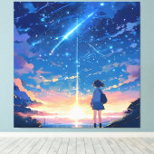 射撃、 発砲星 キャンバスプリント (インサイチュ (ウッドフロア))