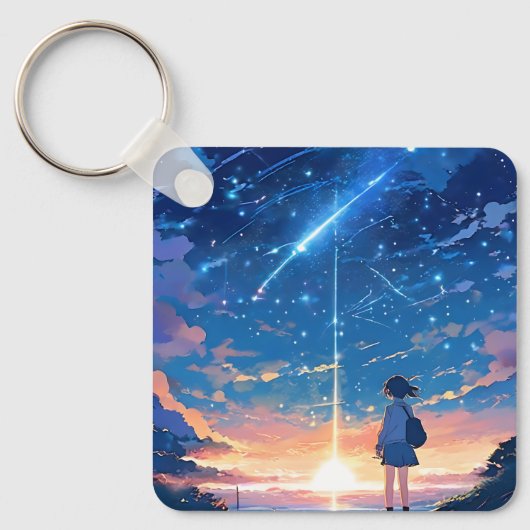 射撃、 発砲星 キーホルダー (正面)