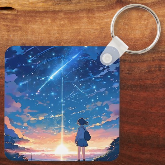 射撃、 発砲星 キーホルダー (裏面)