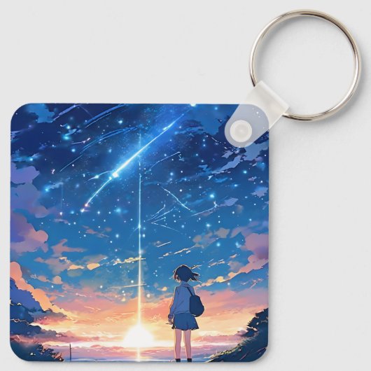 射撃、 発砲星 キーホルダー (裏面)